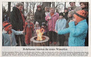 Rohrborn, Zeitungsartikel Winterfest