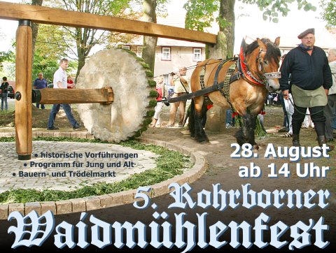 Rohrborn 5. Waidmühlenfest Plakat 28. August 2010