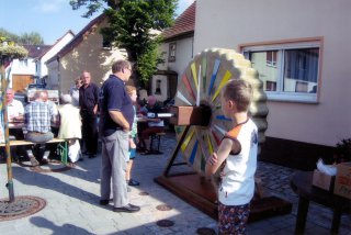 Kartoffelfest Wenigensömmern Modell Waidstein Waidmühlstein Glücksrad Rohrborner Dorfgemeinschaft