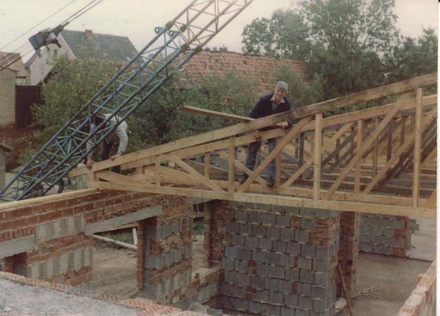 Bau der Gaststätte "Zur Waidmühle"