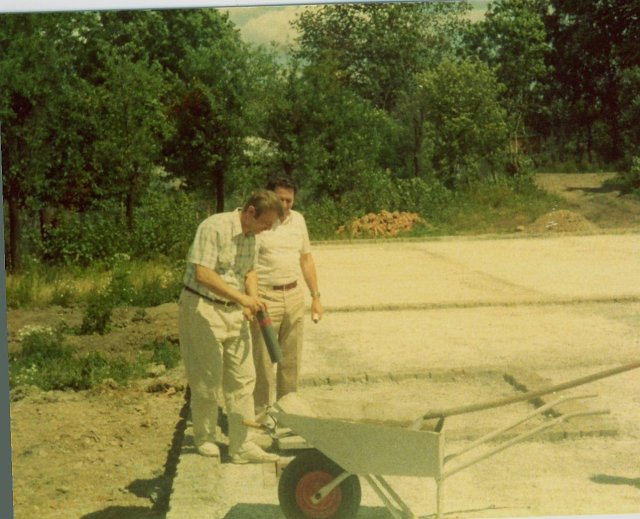 Bau der Gaststätte "Zur Waidmühle"