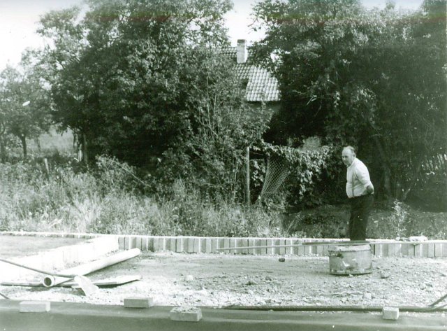 Bau der Gaststätte "Zur Waidmühle"