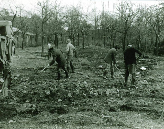 Bau der Gaststätte "Zur Waidmühle"