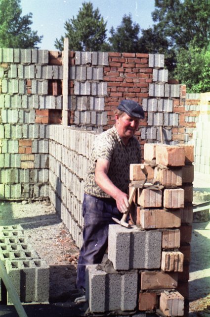 Bau der Gaststätte "Zur Waidmühle"