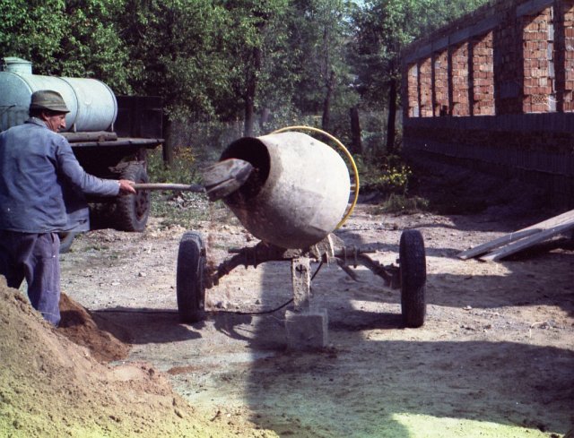 Bau der Gaststätte "Zur Waidmühle"