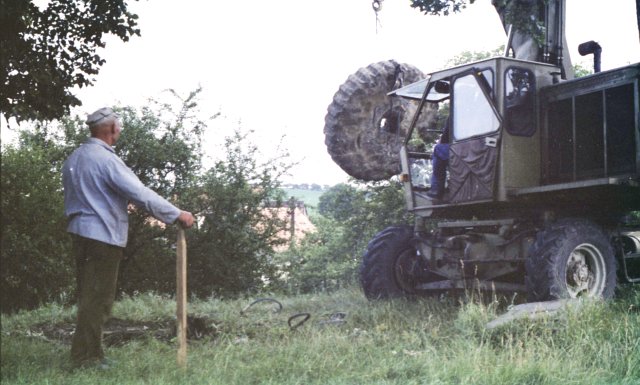 Rekonstruktion der Waidm&uuml;hle 1986