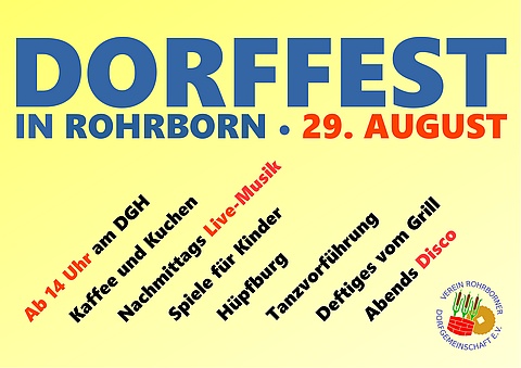 Dorffest am 29.8.2026