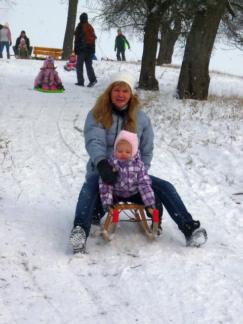 Schlittenfahren Anfang 2013